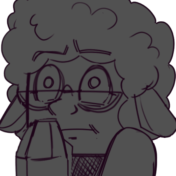 A sketch of an anthropomorphic sheep with their hands pressed together, fingertips pointed up perfectly and just in front of their deeply pursed lips. Their eyes are set in a semi-wide stare out, as if in barely-restrained disbelief.